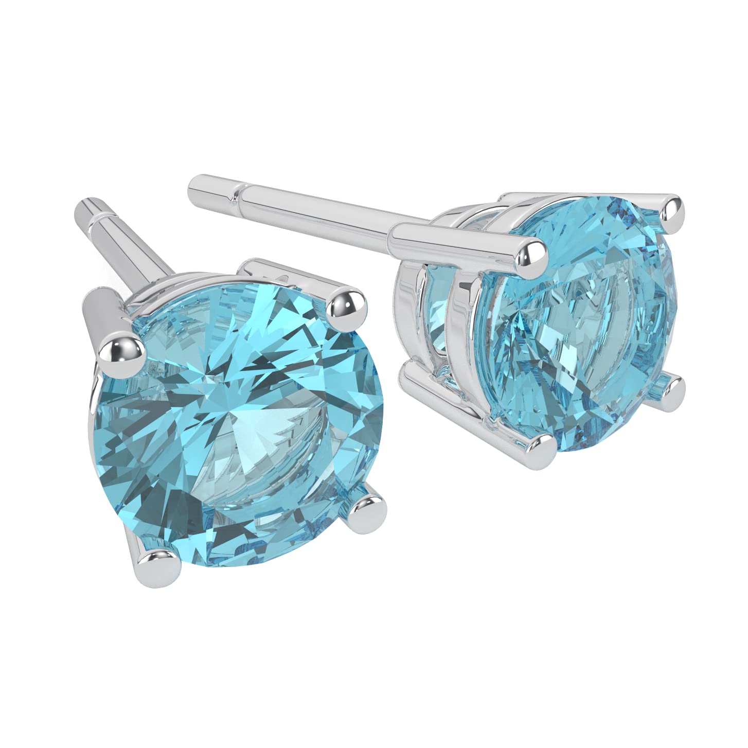 Crystal Stud Earrings For Women Sterling Silver, Sterling Silver Stud Earrings For Women, Earrings With Blue Stones