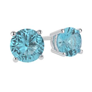 Crystal Stud Earrings For Women Sterling Silver, Sterling Silver Stud Earrings For Women, Earrings With Blue Stones