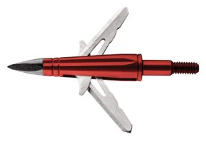 tenpoint evo-x centerpunch broadhead, red - pack of 3 - 100-grain, rear-deploying design