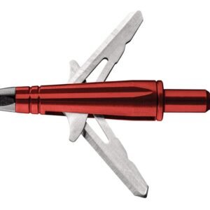 TenPoint EVO-X CenterPunch Broadhead, Red - Pack of 3 - 100-Grain, Rear-Deploying Design