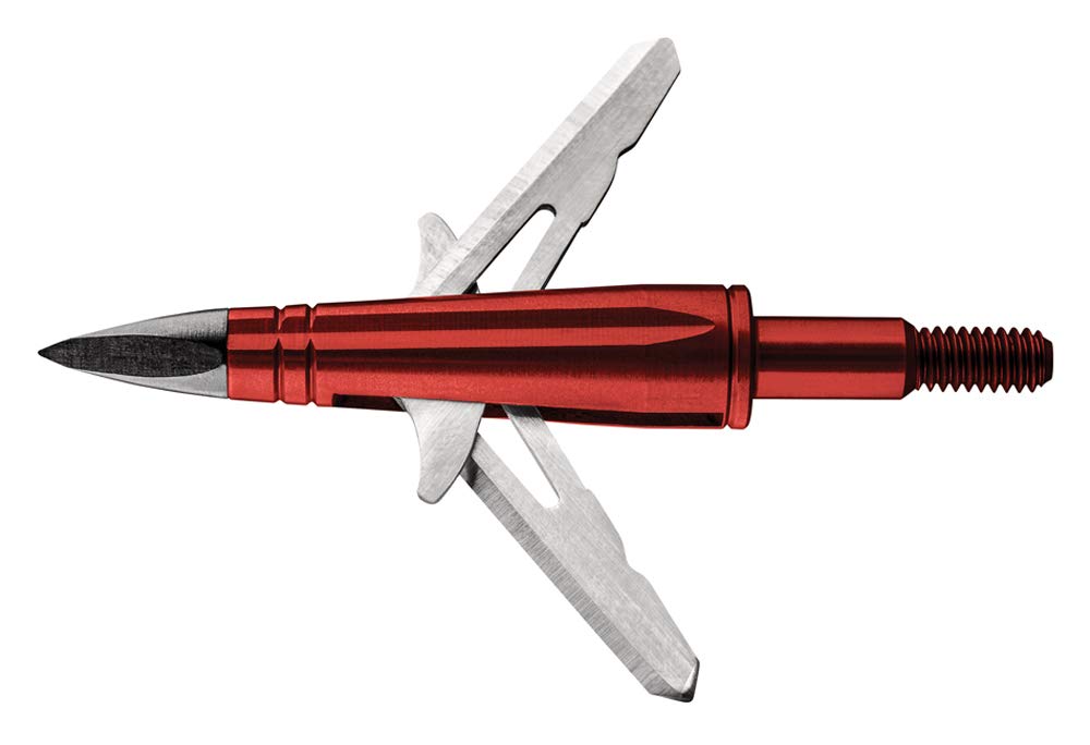 TenPoint EVO-X CenterPunch Broadhead, Red - Pack of 3 - 100-Grain, Rear-Deploying Design