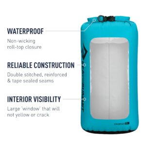 Sea to Summit View Dry Sack, See-Thru Dry Bag, 20 Liter, Pacific Blue