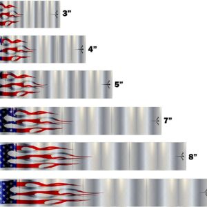 White Water Archery Non-Laminated Metallic USA Flag Arrow Wraps 15 pk Choose Length Width (7, 1)