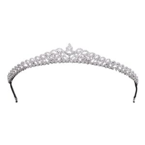 sepbridals cz cubic zirconia tiara for wedding,crystals bridal diadem crown for hair accessories ch10219