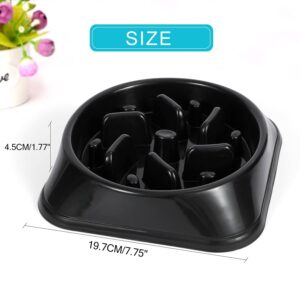 JASGOOD Dog Feeder Slow Eating Pet Bowl Eco-Friendly Non-Toxic Preventing Choking Healthy Design Bowl for Dog Pet(S-M,Black)