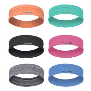 headbands sweatbands for women men│super absorbent sports headband │ nonslip stretchy sweat bands headbands │soft workout head bands hairband sweatband for fitness exercise