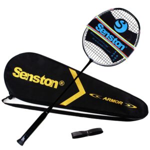 senston graphite badminton racket 6u, single high-grade badminton racquet, professional carbon fiber badminton racket with grip