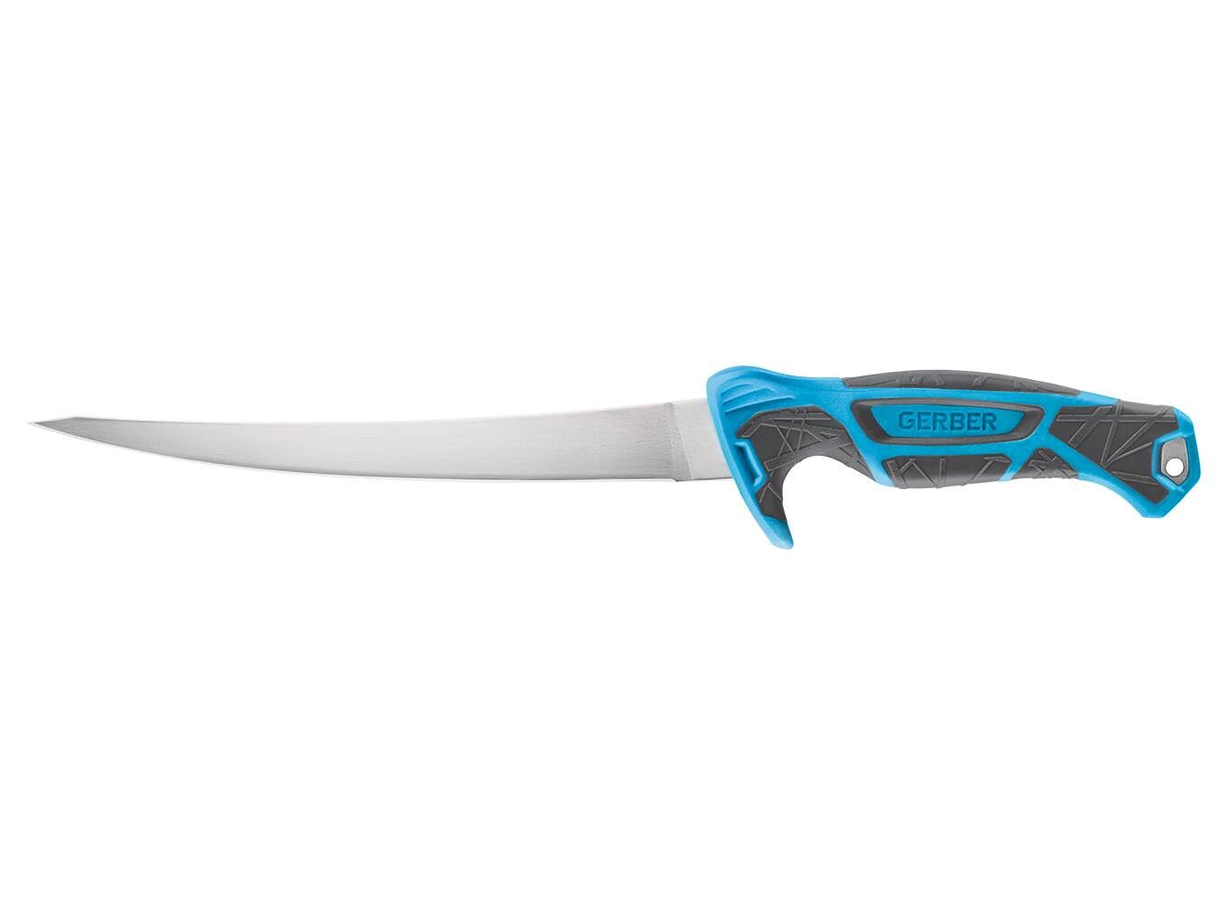 Gerber Gear Controller - Saltwater Fishing Fillet Knife for Fishing Gear - Cyan, 8 Inches