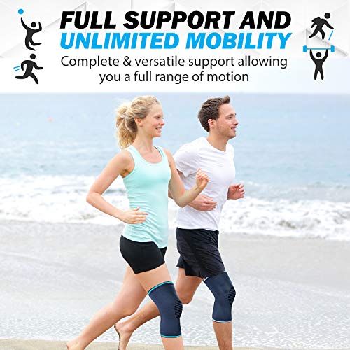 POWERLIX Compression Knee Sleeve for Women & Men, Medical Knee Brace for Arthritis & Knee Pain Relief, meniscus tear & Injury Recovery, Knee Support & Protection for Working out, Running & All Sports