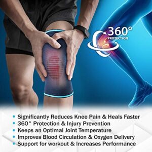 POWERLIX Compression Knee Sleeve for Women & Men, Medical Knee Brace for Arthritis & Knee Pain Relief, meniscus tear & Injury Recovery, Knee Support & Protection for Working out, Running & All Sports