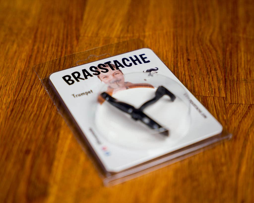 Brasstache - The Original Clip-on Mustache for Trumpet Mouthpiece