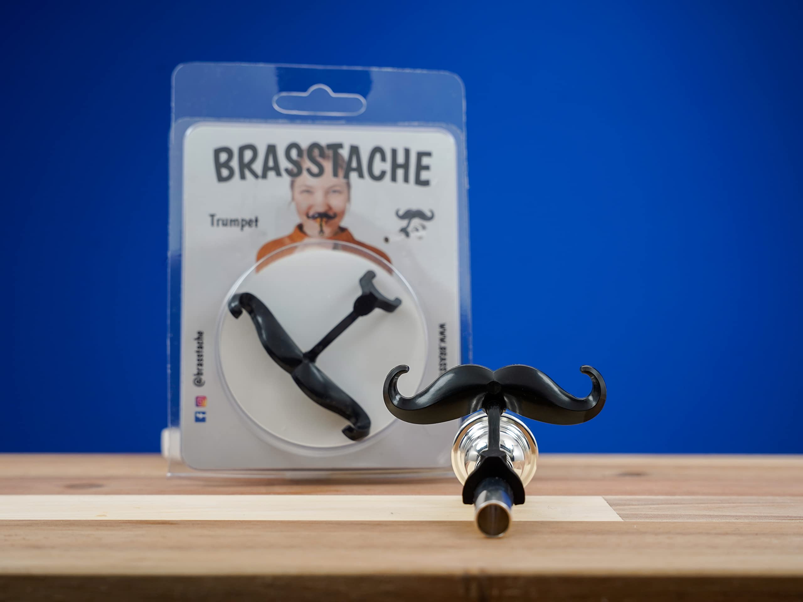 Brasstache - The Original Clip-on Mustache for Trumpet Mouthpiece