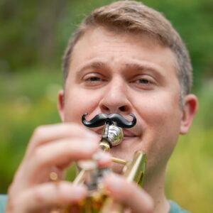 Brasstache - The Original Clip-on Mustache for Trumpet Mouthpiece