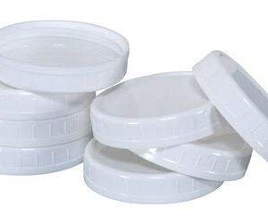 Wide-Mouth Reusable Plastic Lids for Canning Jars, 8 Count, Mainstay (3.62" dia x .75" H) (Limited Edition)