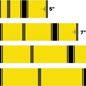 White Water Archery Non-Laminated Yellow Black Gadsden Flag Arrow Wraps 15 pk Choose Length Width (5, 1)