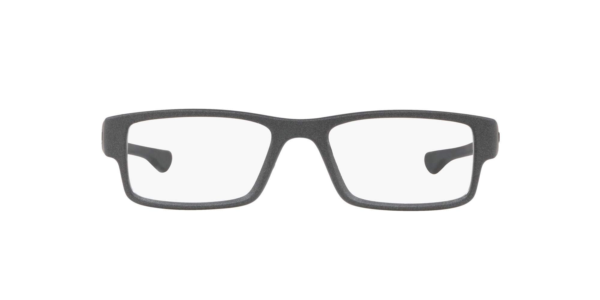 Oakley Men's Ox8046 Airdrop Rectangular Prescription Eyeglass Frames, Satin Light Steel/Demo Lens, 53 mm