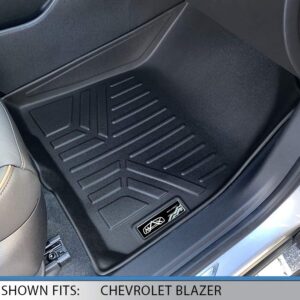 MAXLINER Custom Fit Floor Mats 2 Row Liner Set Black Compatible with 2019-2022 Chevrolet Blazer