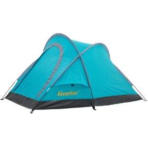 alvantor outdoor warrior pro camping tent with lightweight design, waterproof protection, spacious family-friendly interior, pop-up instant setup, and compact convenience 88”x61”x45”