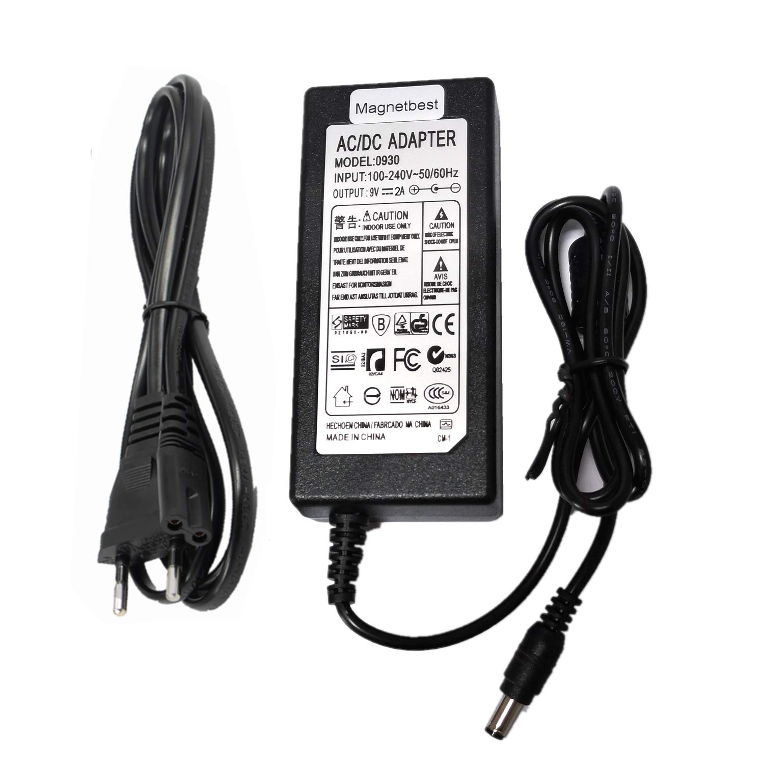 9V 2A Replacement AC DC Adapter Charger for Roland PSB-1U Drum Piano Keyboard Adapter Po Power Supply with US AC Cable