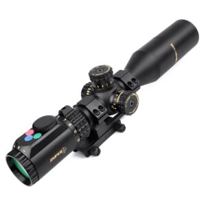 WKP3-12X44SAL Compact Hunting Scopes Side Parallax Adjustment Red/Green/Blue Illuminated Scope 7" Long Eye Relief