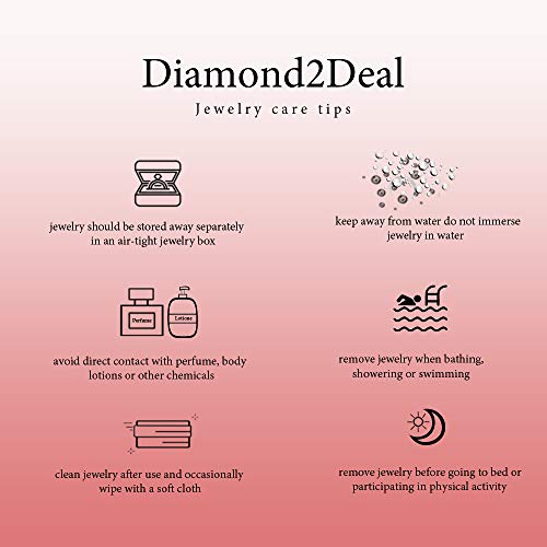 Diamond2Deal 10K Rose Gold Diamond Promiss Ring Size 8 (0.08ct, Clarity SI2, Color H-I)