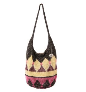 the sak back to bali 120 hobo in crochet, large shoulder purse with single strap, yellow multi ashbury