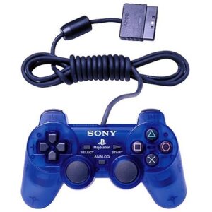 sony playstation 2 dualshock 2 analog wired controller scph-10010 - ocean blue (renewed)