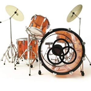 FanMerch Drum Kit Led Zeppelin, John Bonham, Tribute Vistalite Transparent Amber Mini Drum Set Replica Collectible