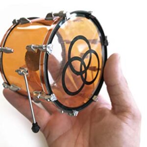 FanMerch Drum Kit Led Zeppelin, John Bonham, Tribute Vistalite Transparent Amber Mini Drum Set Replica Collectible