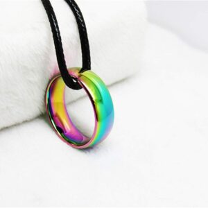 Fashion Month 5mm Tungsten Carbide Ring Rainbow Gay Lesbian Wedding Engagement Colorful LGBT Pride Band Size 7.5