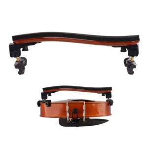 NANYI Violin Shoulder Rest for 4/4 and 3/4 with Collapsible and Height Adjustable Feet, Imitation wood grain.