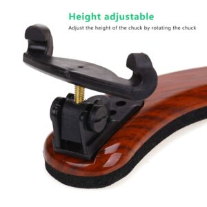 NANYI Violin Shoulder Rest for 4/4 and 3/4 with Collapsible and Height Adjustable Feet, Imitation wood grain.