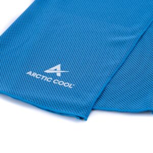 Arctic Cool Instant Cooling Towel Performance Tech Breathable Moisture Wicking Easy to Clean, Polar Blue/Cool Black