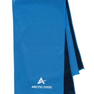 Arctic Cool Instant Cooling Towel Performance Tech Breathable Moisture Wicking Easy to Clean, Polar Blue/Cool Black