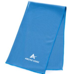 Arctic Cool Instant Cooling Towel Performance Tech Breathable Moisture Wicking Easy to Clean, Polar Blue/Cool Black