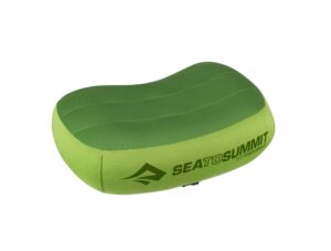 sea to summit aeros premium inflatable travel pillow, regular (13.4 x 9.4), lime