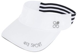 eq sport sun visors for women and men - stretchy elastic band golf and tennis visors for women - white sport visor hats