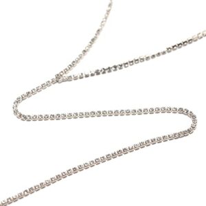 Kercisbeauty Dainty Rhinestones Choker Y Necklace for Women Party Diamond Choker Long Chain Necklace Bar