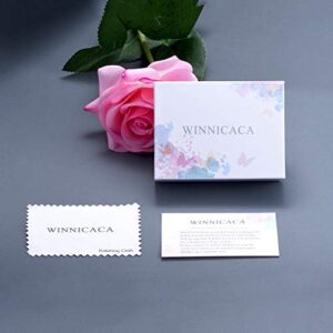 WINNICACA Heart Earrings for Women Sterling Silver Heart Dangle Drop Earrings Heart Jewely Heart Gifts for Teens Girls Wife Girlfriend Birthday Anniversary Christmas Gifts