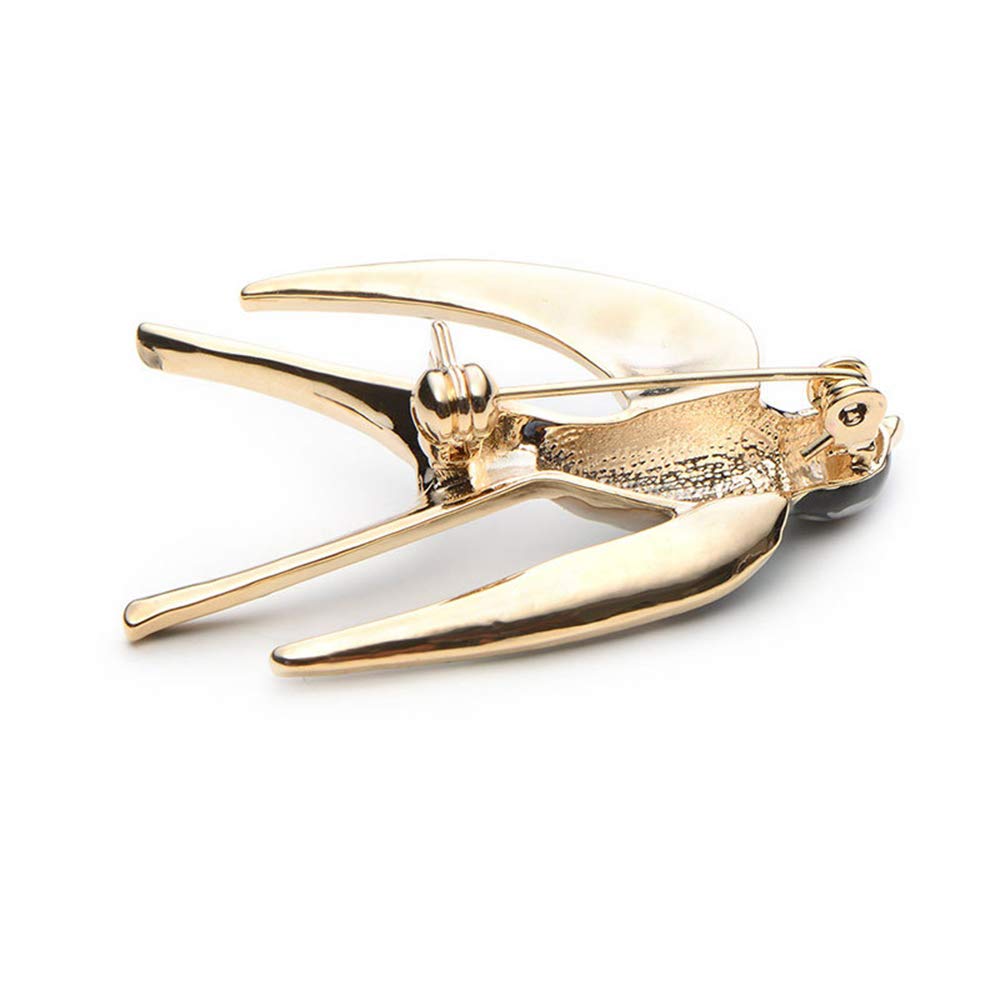 Comelyjewel Premium Lovely Crystal Swallow Animal Brooch Bird Lapel Pin Badge Women Jewelry