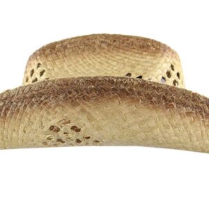 MINAKOLIFE Men's & Women's Western Style Cowboy/Cowgirl Straw Hat (Shell Beads)