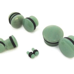 Intrepid Jewelry Green Aventurine Single Flare Plugs (8ga (3mm))