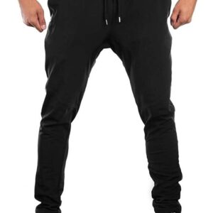 TBMPOY Men's Tapered Running Jogger Athletic Sweatpants Gym Training Pants Black M