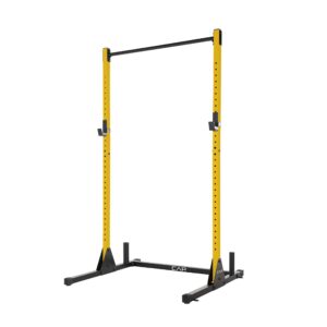 cap barbell fm-905q color series power rack exercise stand, yellow