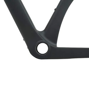 2019 Disc Brake Carbon Fiber Road Frame 14212MM UD Carbon Road Bike Frame Di2 Carbon Fiber Bicycle Frameset 50/53/56/59CM (Black Matte, 53cm)