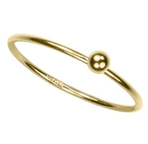 ugems 14k gold filled 3mm ball stacking ring size 6