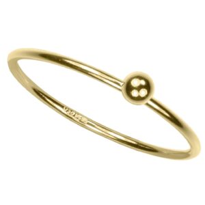 uGems 14K Gold Filled 3mm Ball Stacking Ring Size 6