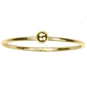 uGems 14K Gold Filled 3mm Ball Stacking Ring Size 6