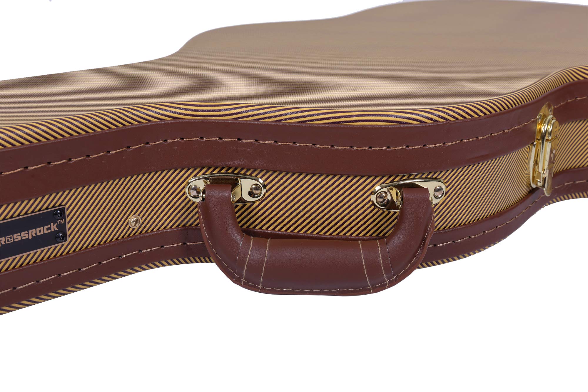 Crossrock Electric Guitar Case fits Telecaster and Stratocaster Style Guitars-Vinyl Tweed(CRW600STTW)