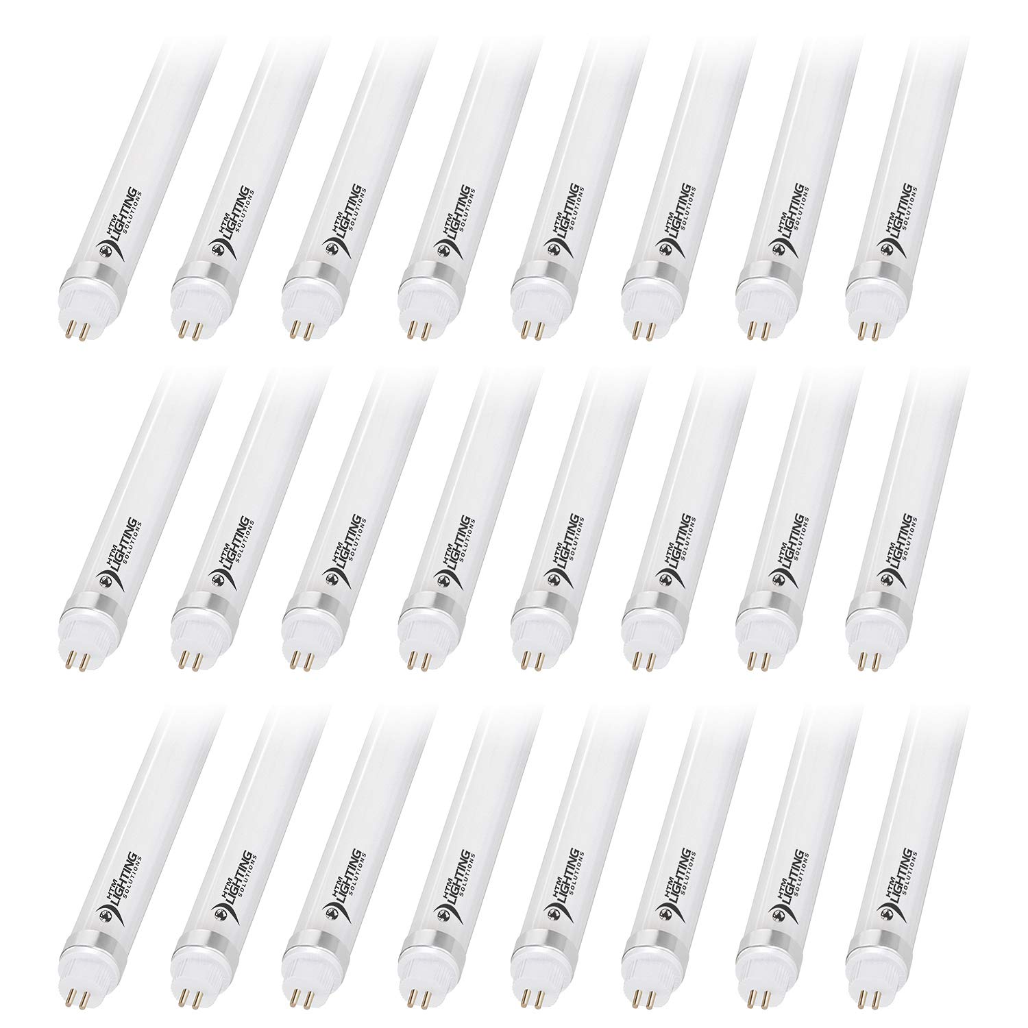 4ft 24W T5 High Output LED Tube Light, 45.75", F54T5 Equal, 5000K (Cool White), Frosted Lens, 3500 lm, G5 Mini Base, 100-277V, Ballast Bypass, Dual-End Powered, LED Shop Light, UL-Listed (24-Pack)